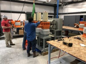 TPS technicians service a FUJI BAG breaker in our in-house shop.